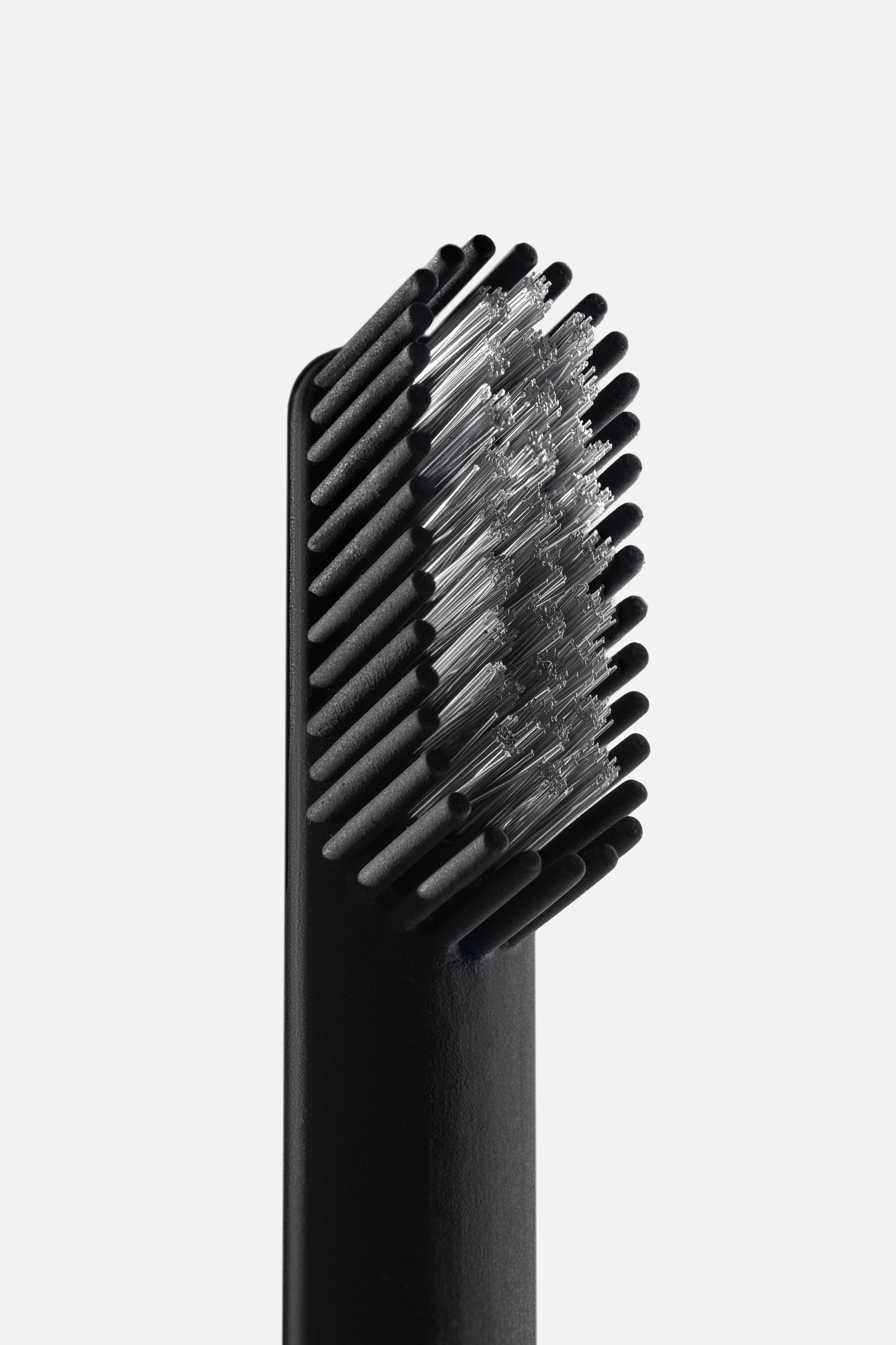 Pomabrush Model 1.0 - Nylon-Silicone Brush Heads - Black (Pack of 4)