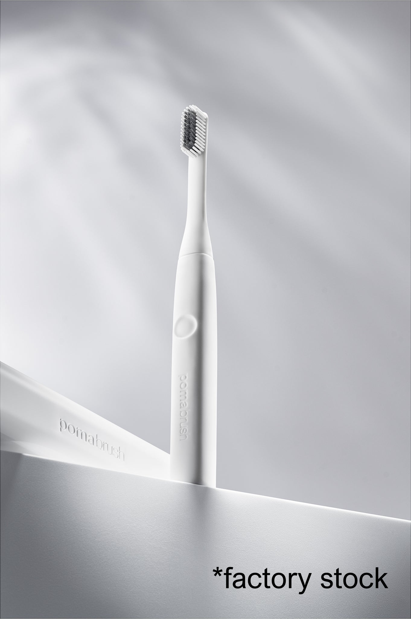 FACTORY STOCK Pomabrush Model 1.0 - Sonic Toothbrush Set - White